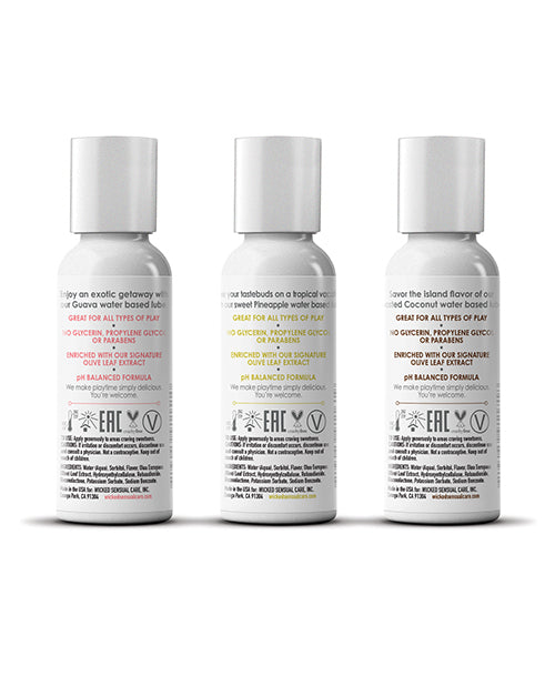 Wicked Sensual Care Wicked Sensual Care Simply Tropical Trio Travel Lubricant Set - 3 x 1 oz - Image 3