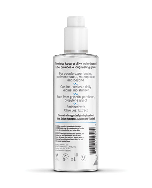 Wicked Sensual Care Wicked Sensual Care Simply Timeless Aqua Water-Based Lubricant - 4 oz - Image 2
