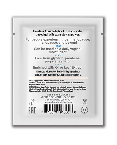 Wicked Sensual Care Wicked Sensual Care Simply Timeless Jelle Water-Based Lubricant - .2 oz - Image 2