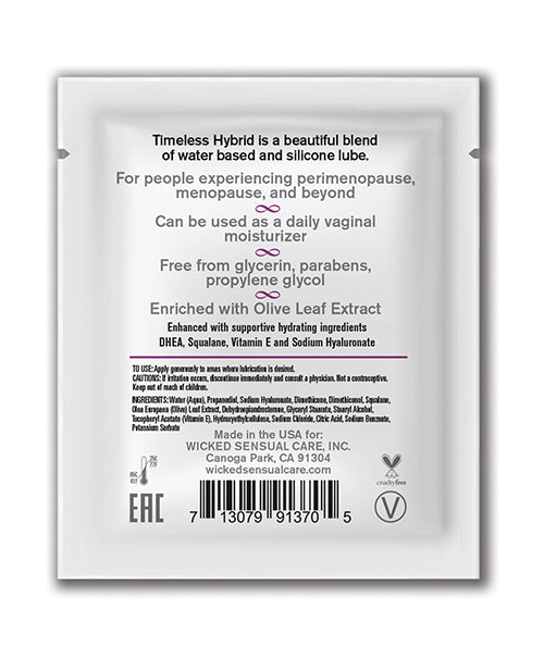 Wicked Sensual Care Wicked Sensual Care Simply Timeless Hybrid Water & Silicone Lubricant - .2 oz - Image 2