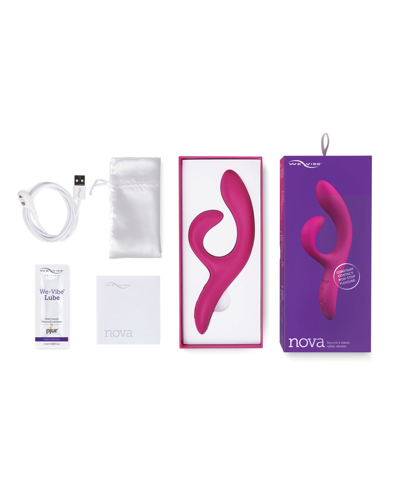 We-Vibe We-Vibe Nova 2 Flexible Rabbit Vibrator - Fuchsia - Image 5