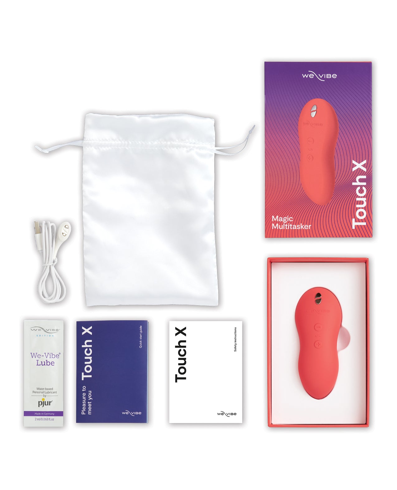 We-Vibe We-Vibe Touch X Lay-On Vibrator - Crave Coral - Image 5