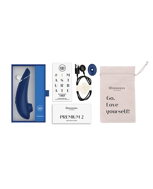 Womanizer Womanizer Premium 2 Clitoral Stimulator - Blueberry - Image 5