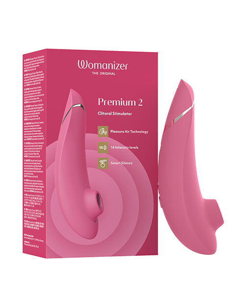 Womanizer Womanizer Premium 2 Clitoral Stimulator - Raspberry - Image 3