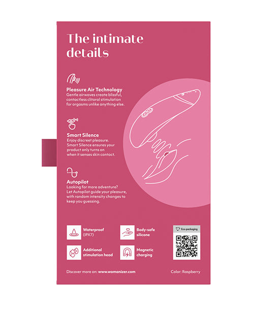 Womanizer Womanizer Premium 2 Clitoral Stimulator - Raspberry - Image 4