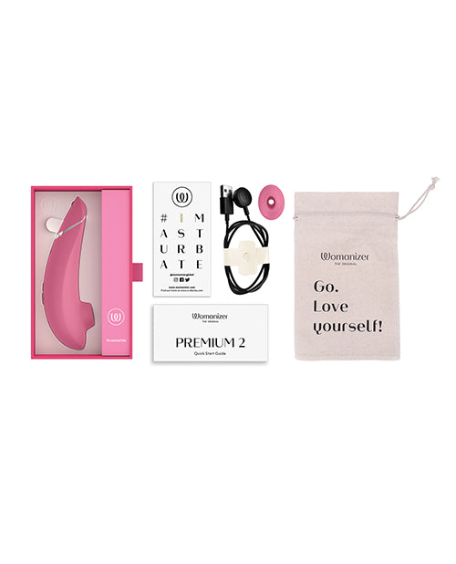 Womanizer Womanizer Premium 2 Clitoral Stimulator - Raspberry - Image 5