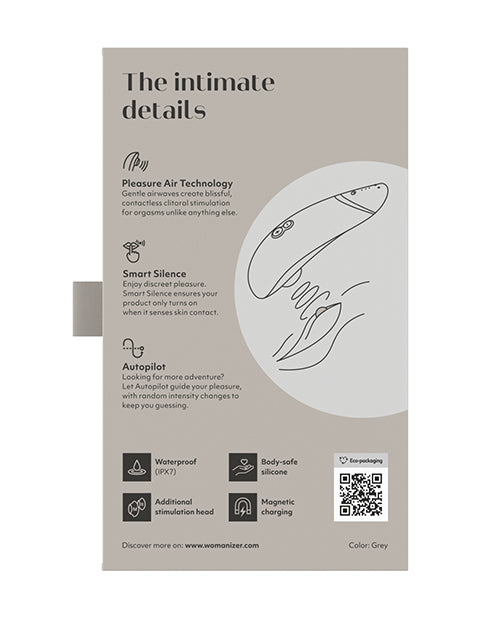 Womanizer Womanizer Premium 2 Clitoral Stimulator - Gray - Image 4