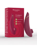 Womanizer Womanizer Premium 2 Clitoral Stimulator - Bordeaux - Image 3