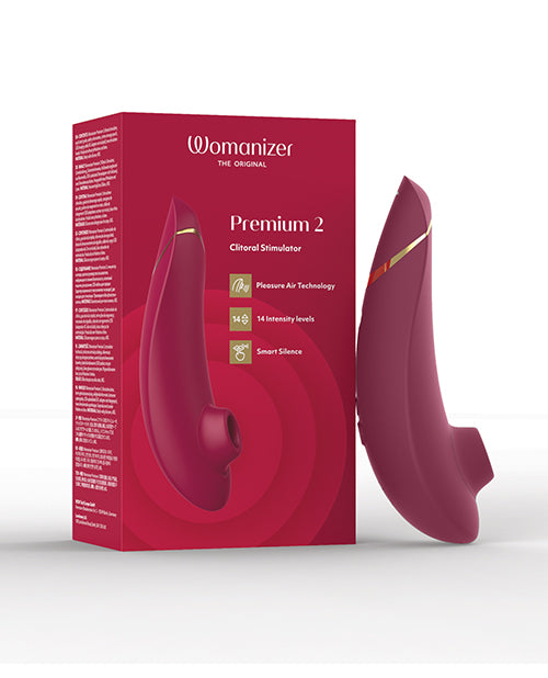 Womanizer Womanizer Premium 2 Clitoral Stimulator - Bordeaux - Image 3