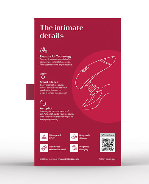 Womanizer Womanizer Premium 2 Clitoral Stimulator - Bordeaux - Image 4