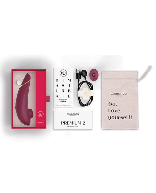 Womanizer Womanizer Premium 2 Clitoral Stimulator - Bordeaux - Image 5